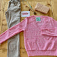 Pink Boucle Patch Pocket Sweater