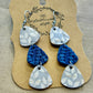 Triple Drop Blues Earrings