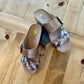 Morel Gold Slide Sandals