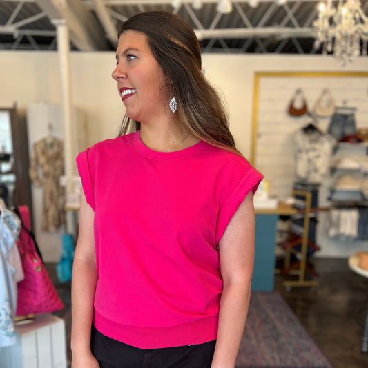 Reagan Rolled Sleeve top