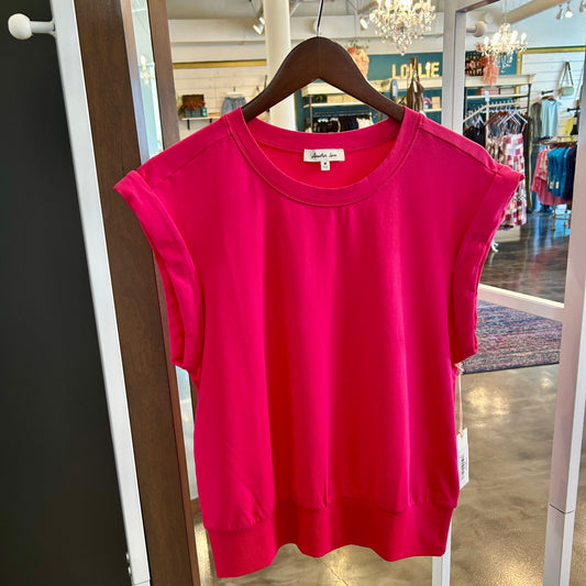 Reagan Rolled Sleeve top