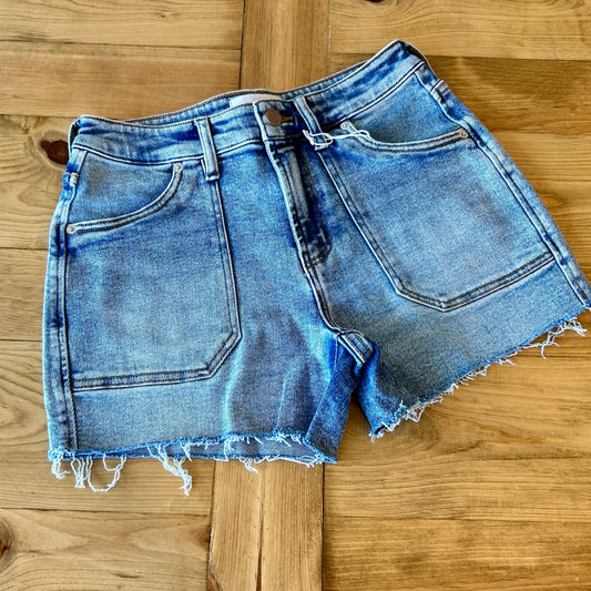 Ivy Patch Pocket Denim Shorts