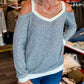 Cold Shoulder Knit Top
