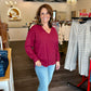 Double V Side Slit Sweater