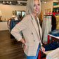 Double Breasted Knit blazer