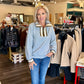 Faux Quilted Contrast 1/4 Zip