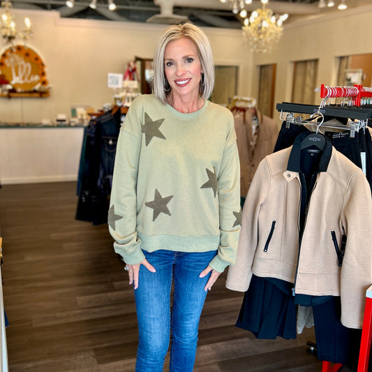 Sage Star Patch Sweatshirt