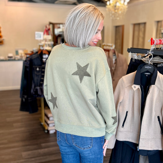 Sage Star Patch Sweatshirt