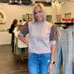 Sequin Puff Sleeve Sweater