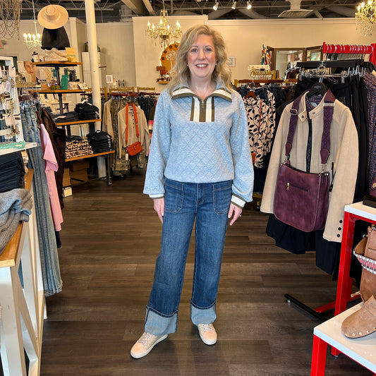 Sienna Wide Leg Denim w/ Cuff