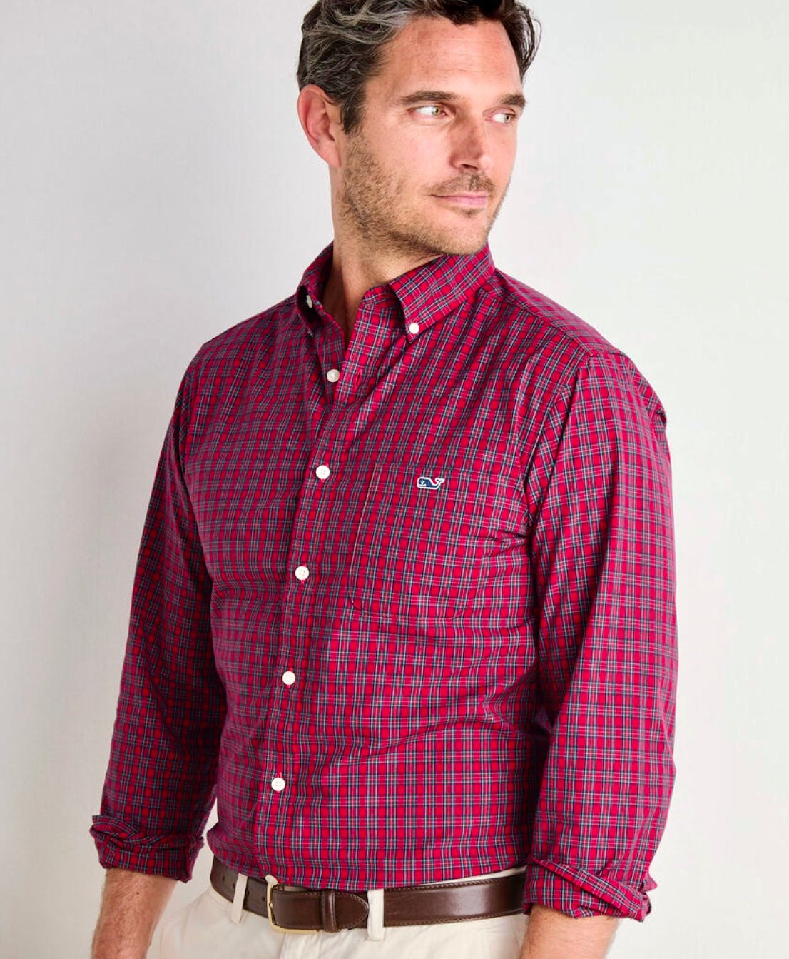 Stretch Poplin Tartan Shirt