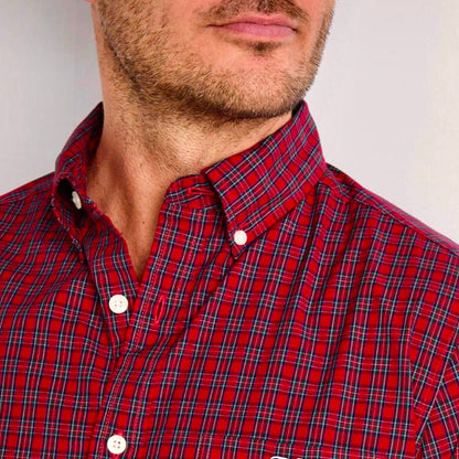 Stretch Poplin Tartan Shirt