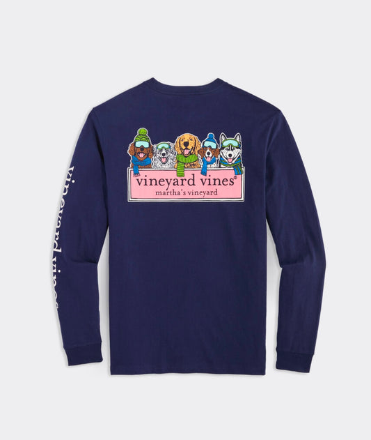 Winter Pups Logo Box Long-Sleeve Tee