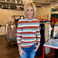 Preppy Stripe Mock Top