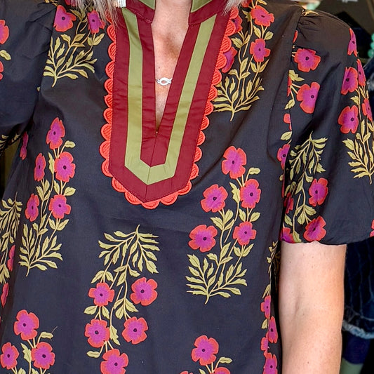 Evening Floral Blouse