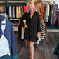 Long Sleeve Flutter Dress