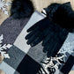 Black Gabriella Faux Fur Gloves