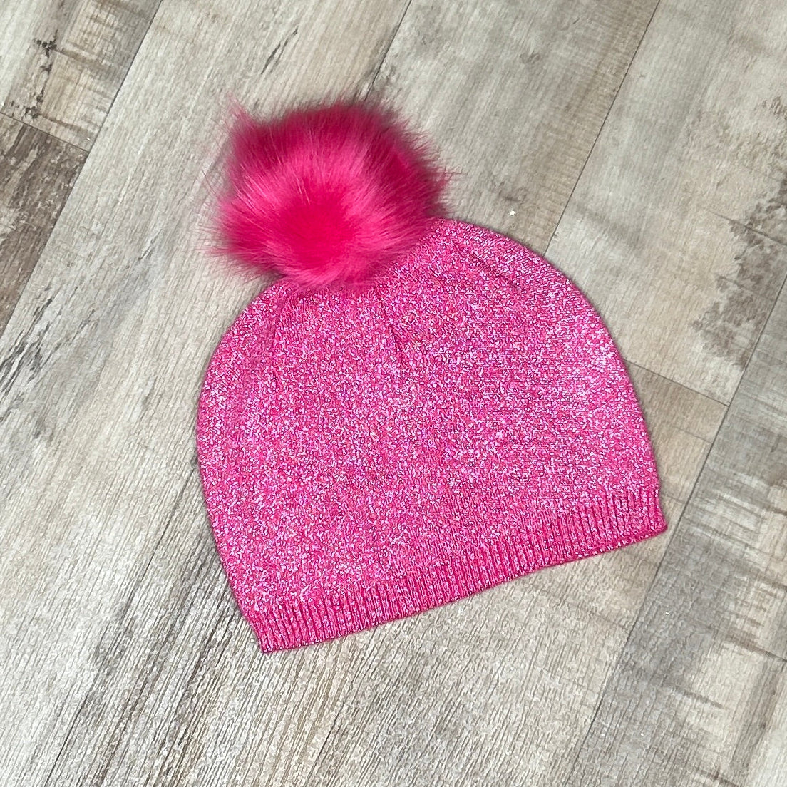 Pink Glittery Slouch Hat