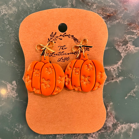 Floral Pumpkin Earrings