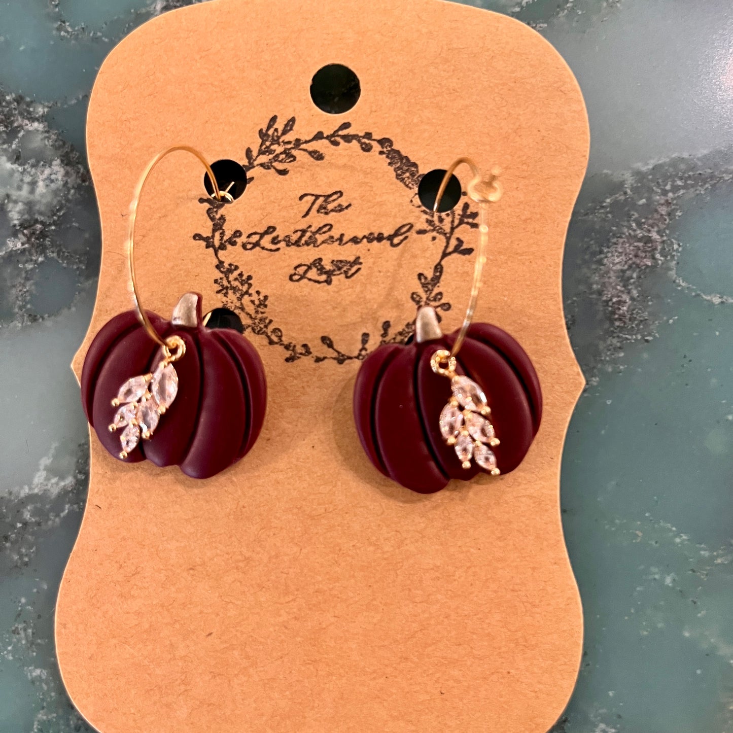 Burgundy Pumpkin Hoops