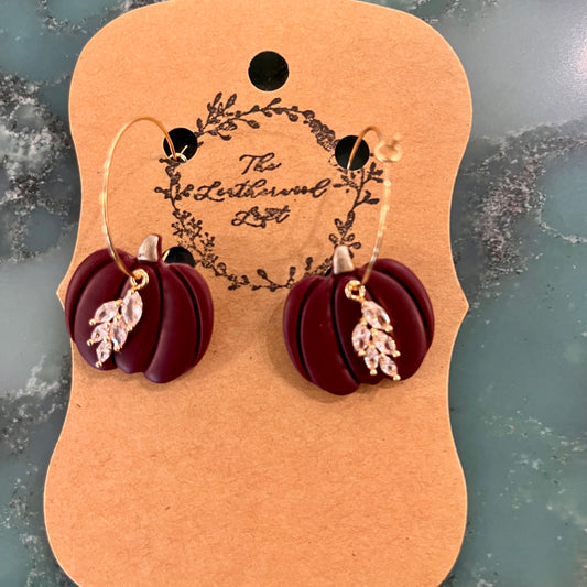 Burgundy Pumpkin Hoops