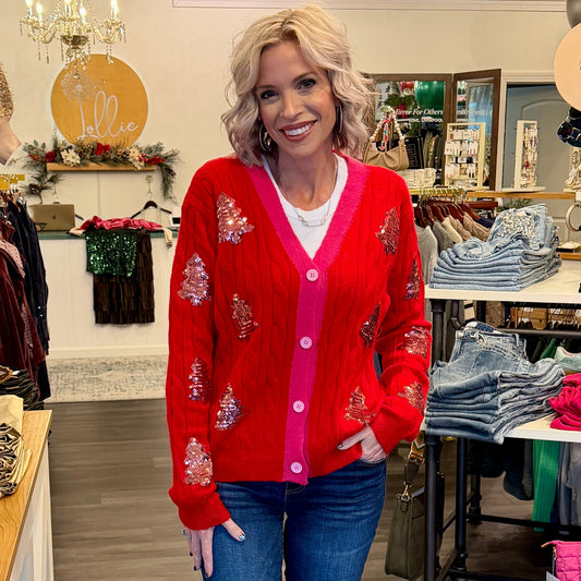 Tree's the Season Cardi