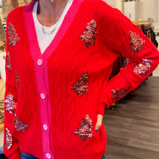 Tree's the Season Cardi