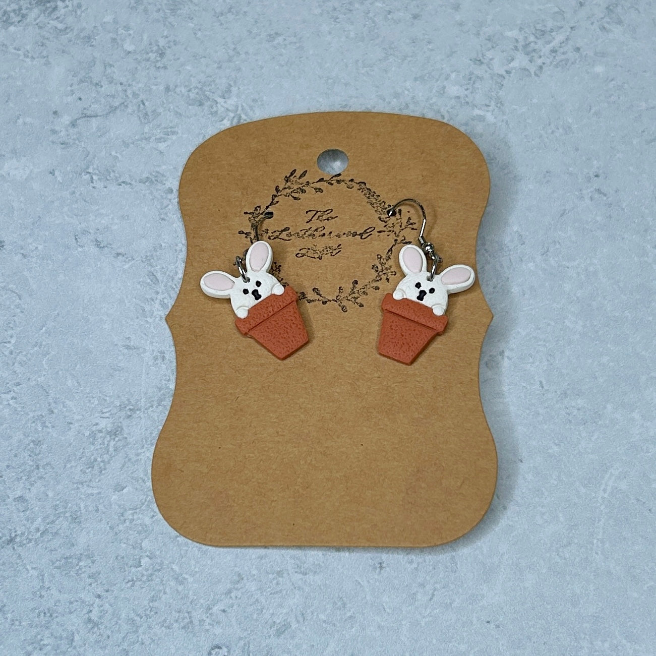 Bunny in a Pot Earrings