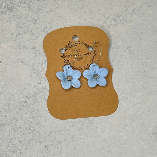 Flower Hoop Earrings