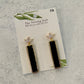 Black and White Clay Earrings