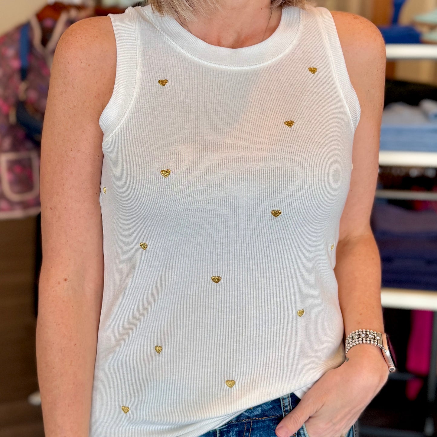 Cleo Gold Heart Tank