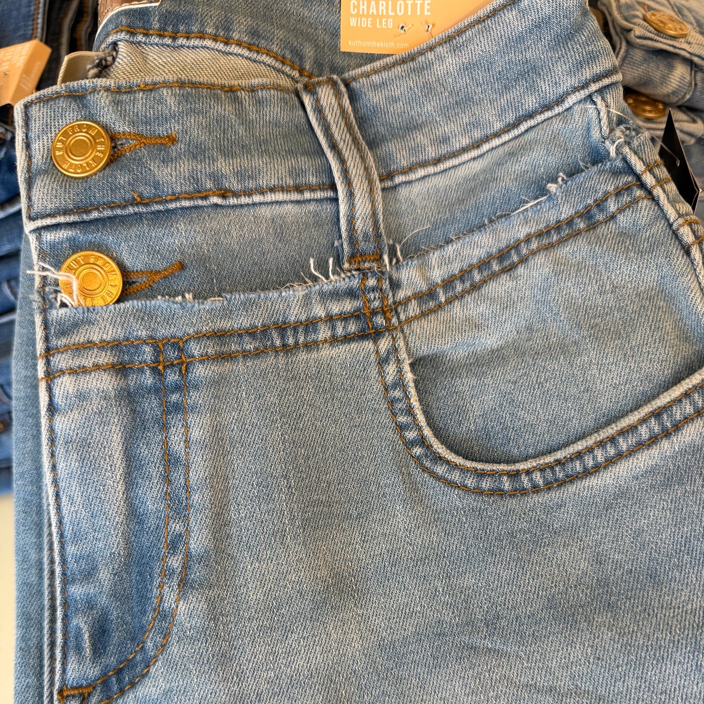 Kut from the Kloth Charlotte High Rise Wide Leg Jean with Double Waistband