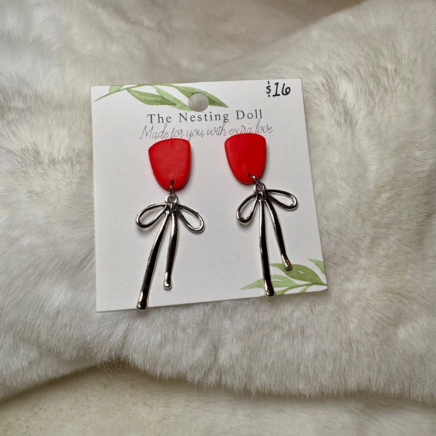 Holiday Bow Earrings