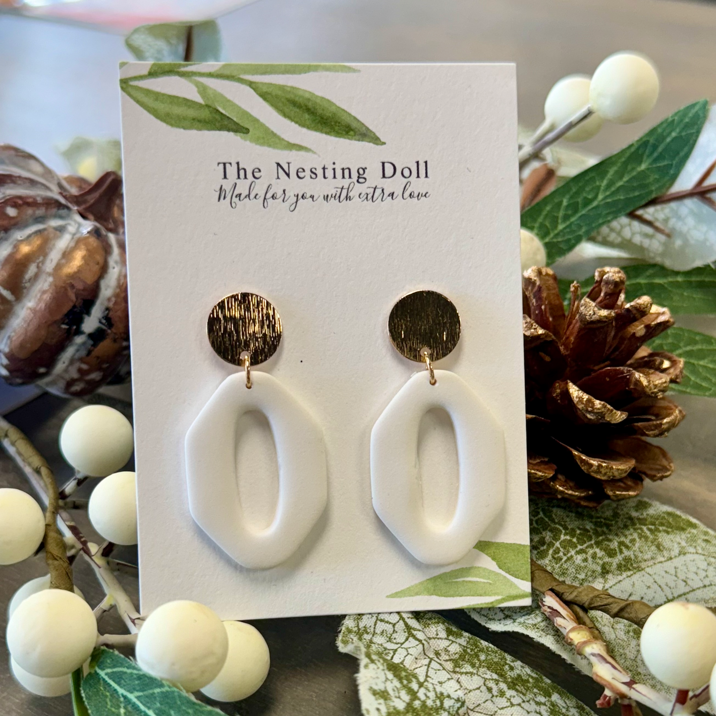 The Nesting Doll Clay Earring Dangles