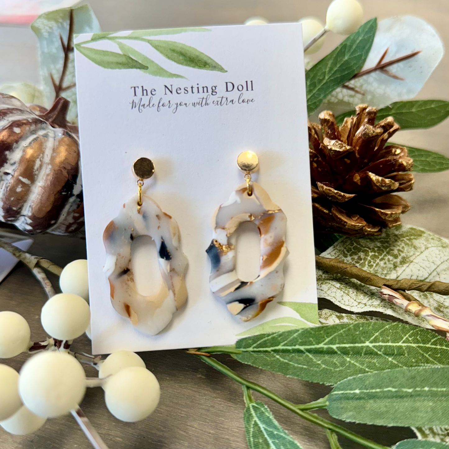 The Nesting Doll Clay Earring