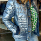 Puffer Denim Jacket