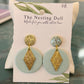 Geo Clay Circle Drop Earrings