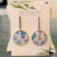 Blue Floral Clay Earrings