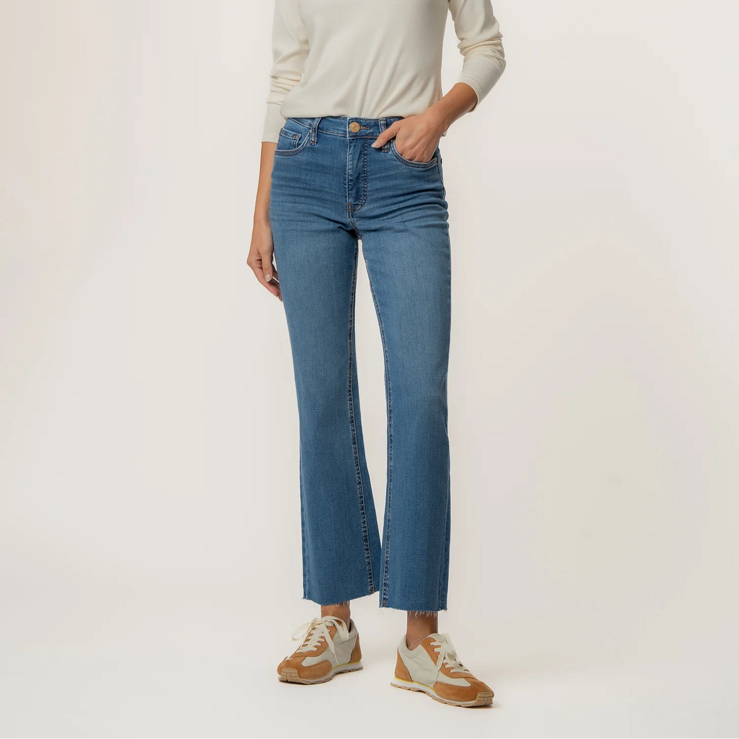 Kut from the Kloth Kelsey High Rise Fab Ab Ankle Flare Jean