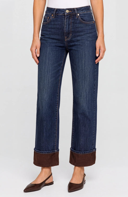 Kennedy High Rise Straight W/ Velvet Cuff 30" Inseam - Mystic Pond