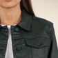 Julia Crop Coated Evergreen Jacket