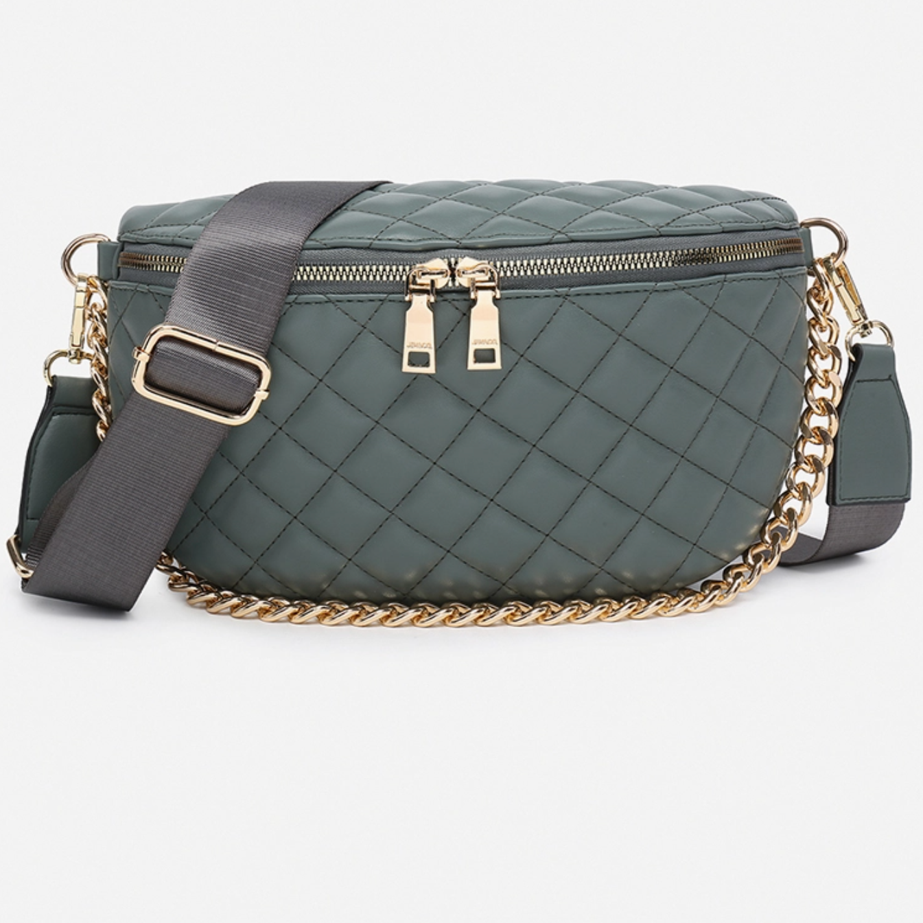 Vintage Green Sylvie Quilted Belt Bag