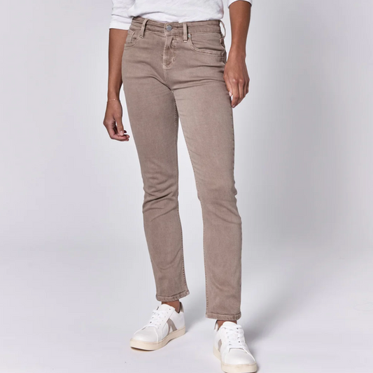 Blaire Mid Rise Slim Straight-Mink