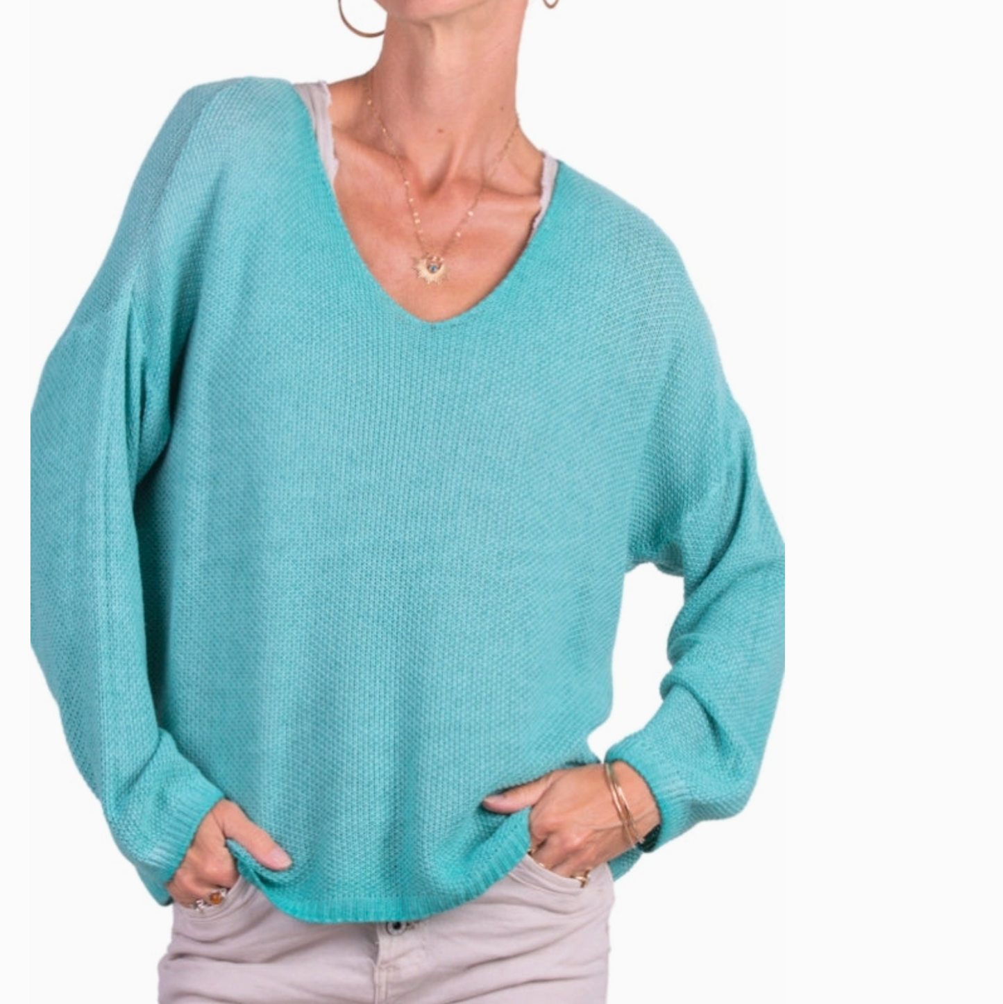 Teal Emma Sweater