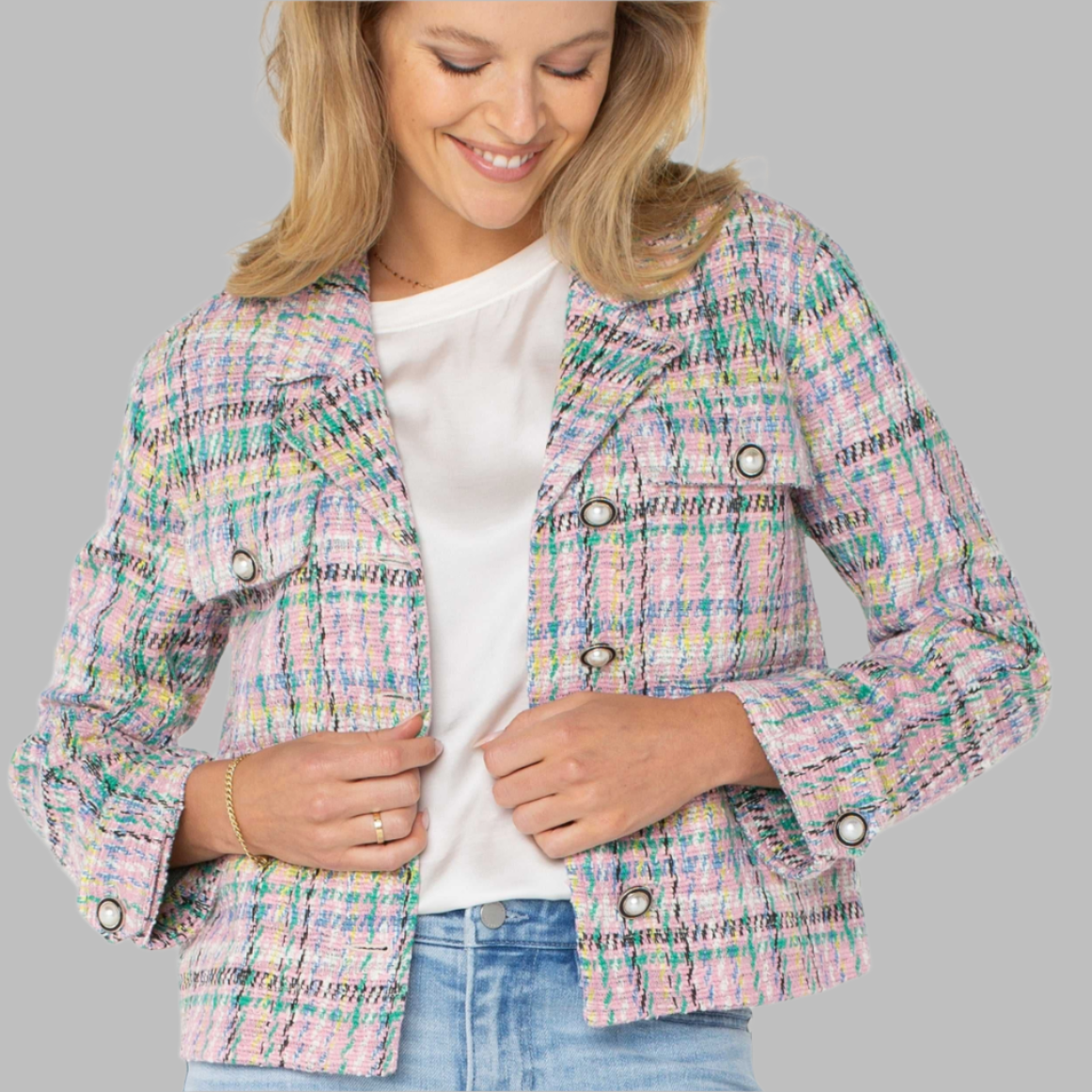 Button Front Boxy Jacket