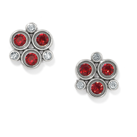 Constella Cluster Post Earrings-Ruby