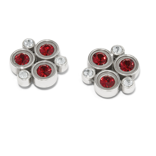 Constella Cluster Post Earrings-Ruby