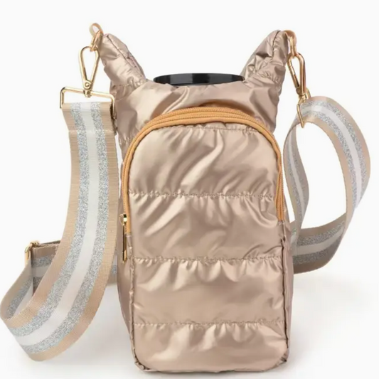 Capri Tumbler Carrier Crossbody Gold
