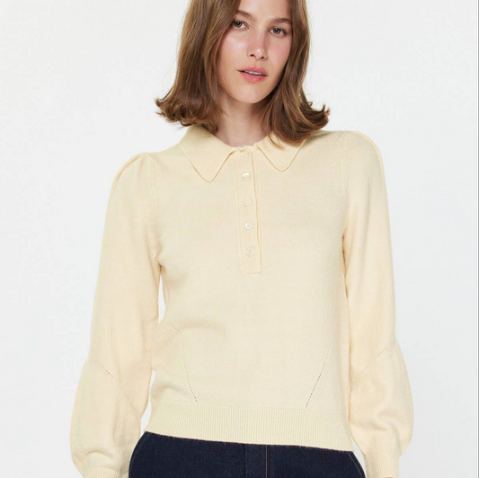 Ivory Polo Sweater