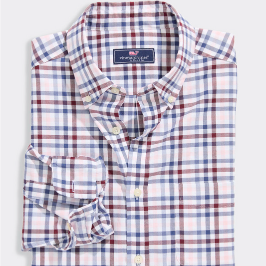 Men's Vineyard Vines Monomoy Tattersall Oxford